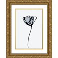 thumbnail image 1 of Haase, Andrea 13x18 Gold Ornate Wood Framed with Double Matting Museum Art Print Titled - Minimal Narcissus, 1 of 4