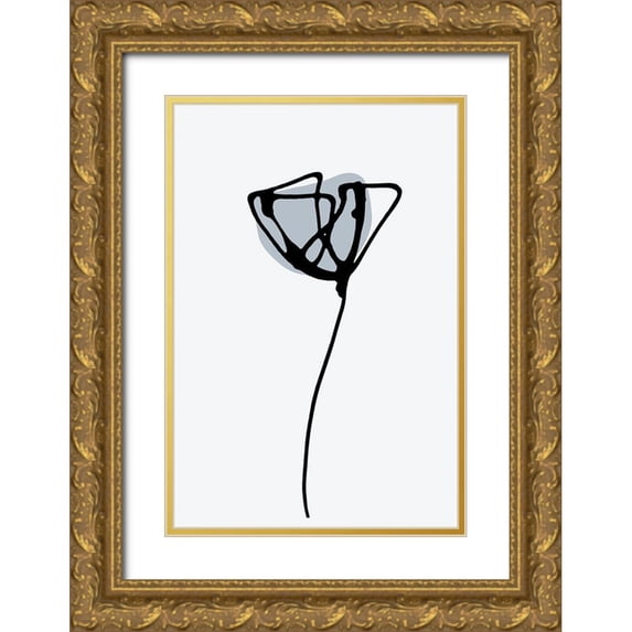 Haase, Andrea 13x18 Gold Ornate Wood Framed with Double Matting Museum Art Print Titled - Minimal Narcissus