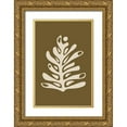 thumbnail image 1 of Haase, Andrea 13x18 Gold Ornate Wood Framed with Double Matting Museum Art Print Titled - Seventies Leaf III, 1 of 4