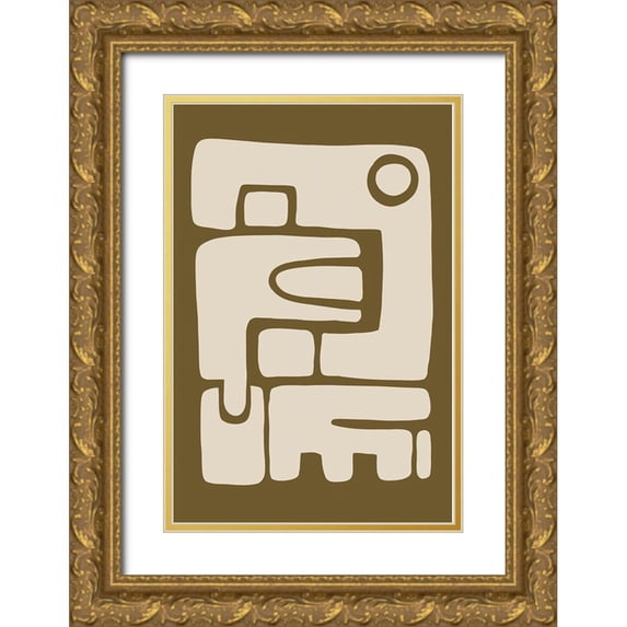 Haase, Andrea 13x18 Gold Ornate Wood Framed with Double Matting Museum Art Print Titled - Seventies Vibe III