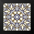 thumbnail image 1 of Haase, Andrea 15x15 Black Modern Framed Museum Art Print Titled - Gold Blue Vintage Tile II, 1 of 4