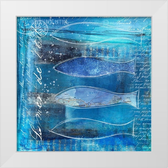 Haase, Andrea 15x15 White Modern Wood Framed Museum Art Print Titled - Down by the Sea I