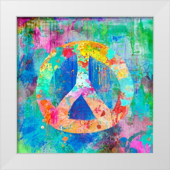 Haase, Andrea 15x15 White Modern Wood Framed Museum Art Print Titled - Peace Street Art