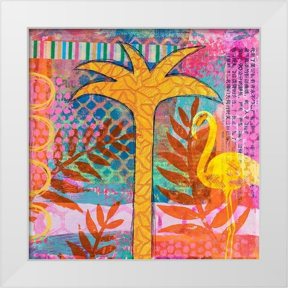 Haase, Andrea 15x15 White Modern Wood Framed Museum Art Print Titled - Tropical Stories