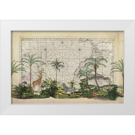 Haase, Andrea 18x13 White Modern Wood Framed Museum Art Print Titled - African Wildlife