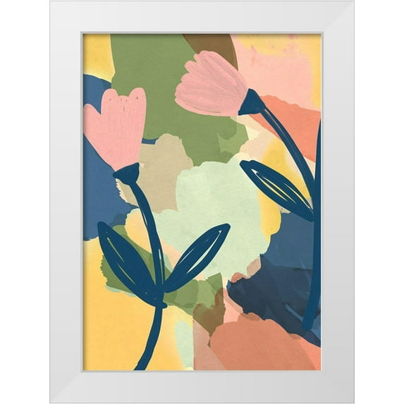 Haase, Andrea 18x24 White Modern Wood Framed Museum Art Print Titled - Retro Spring