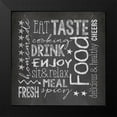 thumbnail image 1 of Haase, Andrea 20x20 Black Modern Framed Museum Art Print Titled - Chalkboard Kitchen Joy, 1 of 4