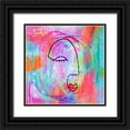 thumbnail image 1 of Haase, Andrea 20x20 Black Ornate Wood Framed with Double Matting Museum Art Print Titled - Relaxed Girl II, 1 of 4