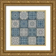 thumbnail image 1 of Haase, Andrea 20x20 Gold Ornate Wood Framed with Double Matting Museum Art Print Titled - Vintage Cottage Tiles, 1 of 4