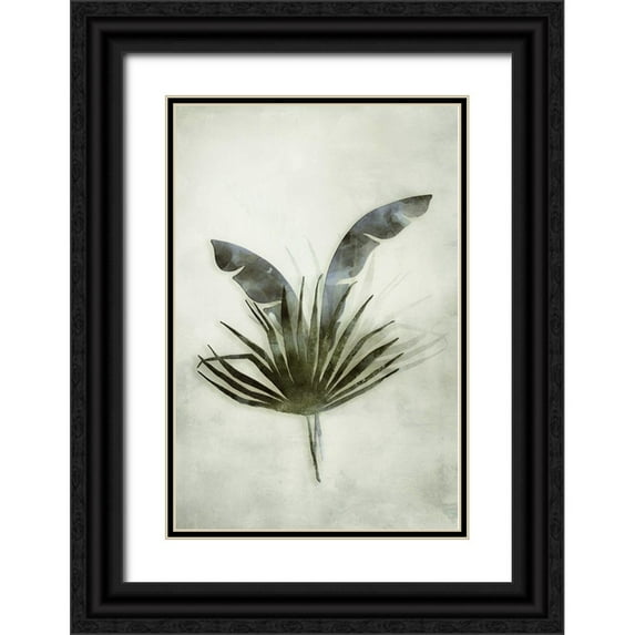 Haase, Andrea 23x32 Black Ornate Wood Framed with Double Matting Museum Art Print Titled - Tropical Night in Green II