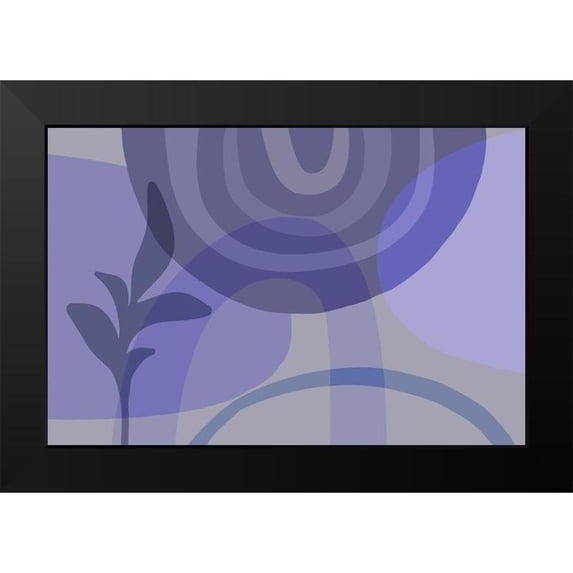 Haase, Andrea 24x17 Black Modern Framed Museum Art Print Titled - Pure Periwinkle