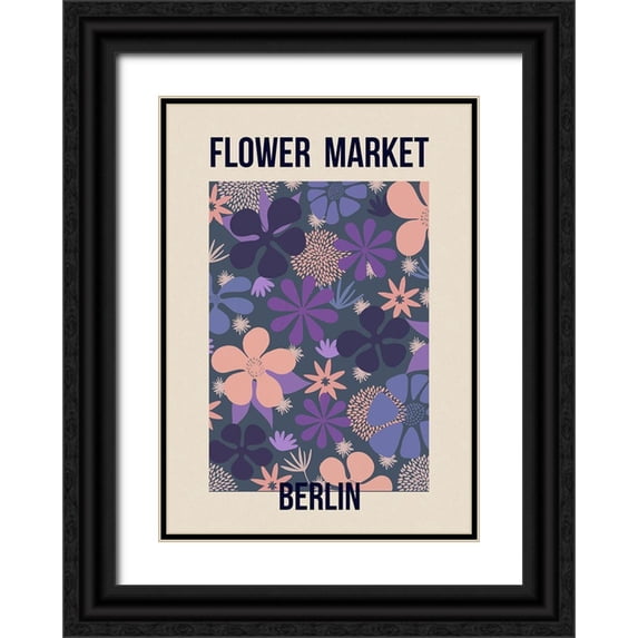 Haase, Andrea 24x32 Black Ornate Wood Framed with Double Matting Museum Art Print Titled - Flower Market Berlin