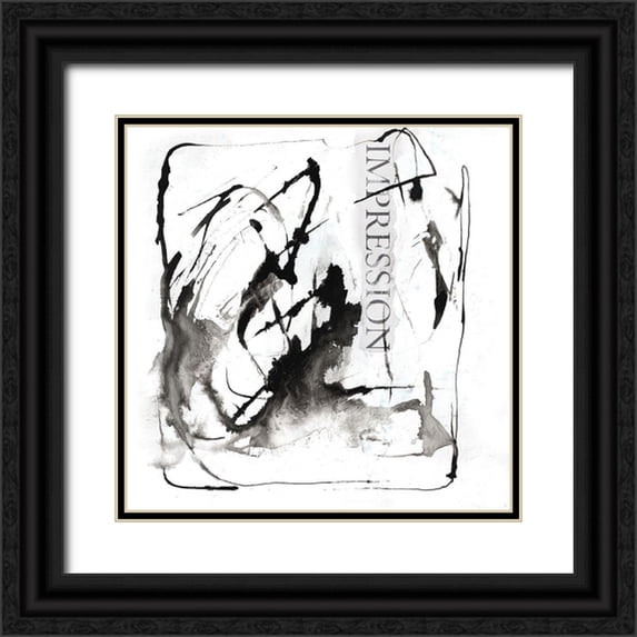 Haase, Andrea 26x26 Black Ornate Wood Framed with Double Matting Museum Art Print Titled - Abstract Impression