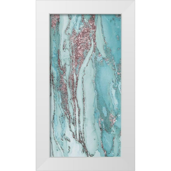 Haase, Andrea 9x14 White Modern Wood Framed Museum Art Print Titled - Abstract Ink Fantasy IV B