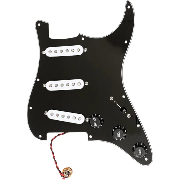 AxLabs Habanero 3 Ply 11-Hole Mount Pre-Wired S/S/S Pickguard Black White