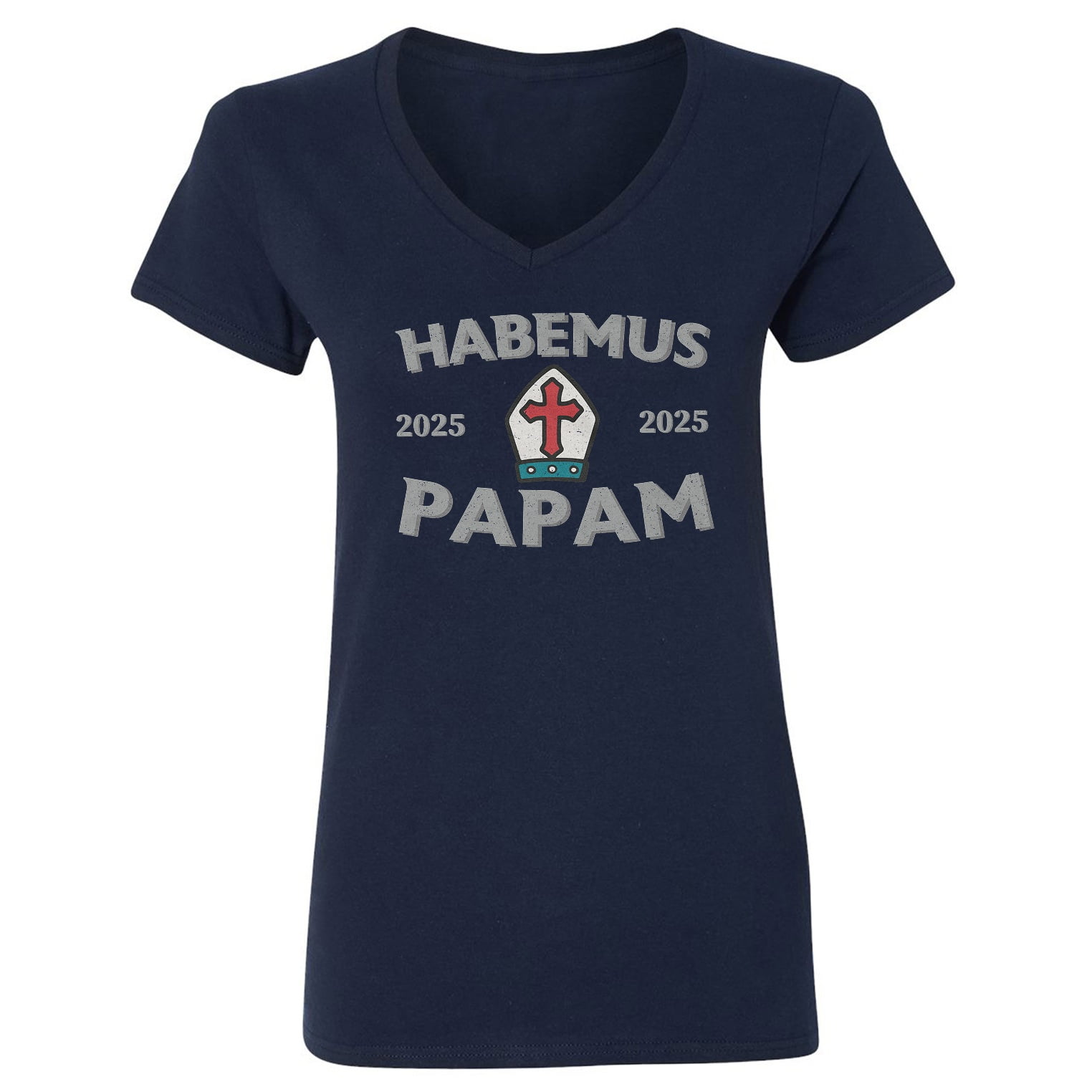 Habemus Papam 2025 - Pope Leo XIV Catholic Church Ladies' V-Neck Tshirt ...