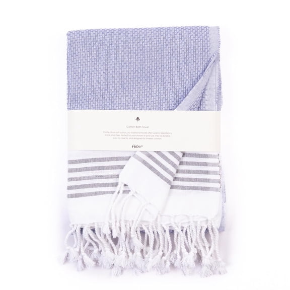 Haber Premium Light Weight 100% Cotton Bath Towel 250 Gsm | Unique Micro Waffle Texture For Active Feel, Quick Absorption & Faster Drying Towel (Heather)