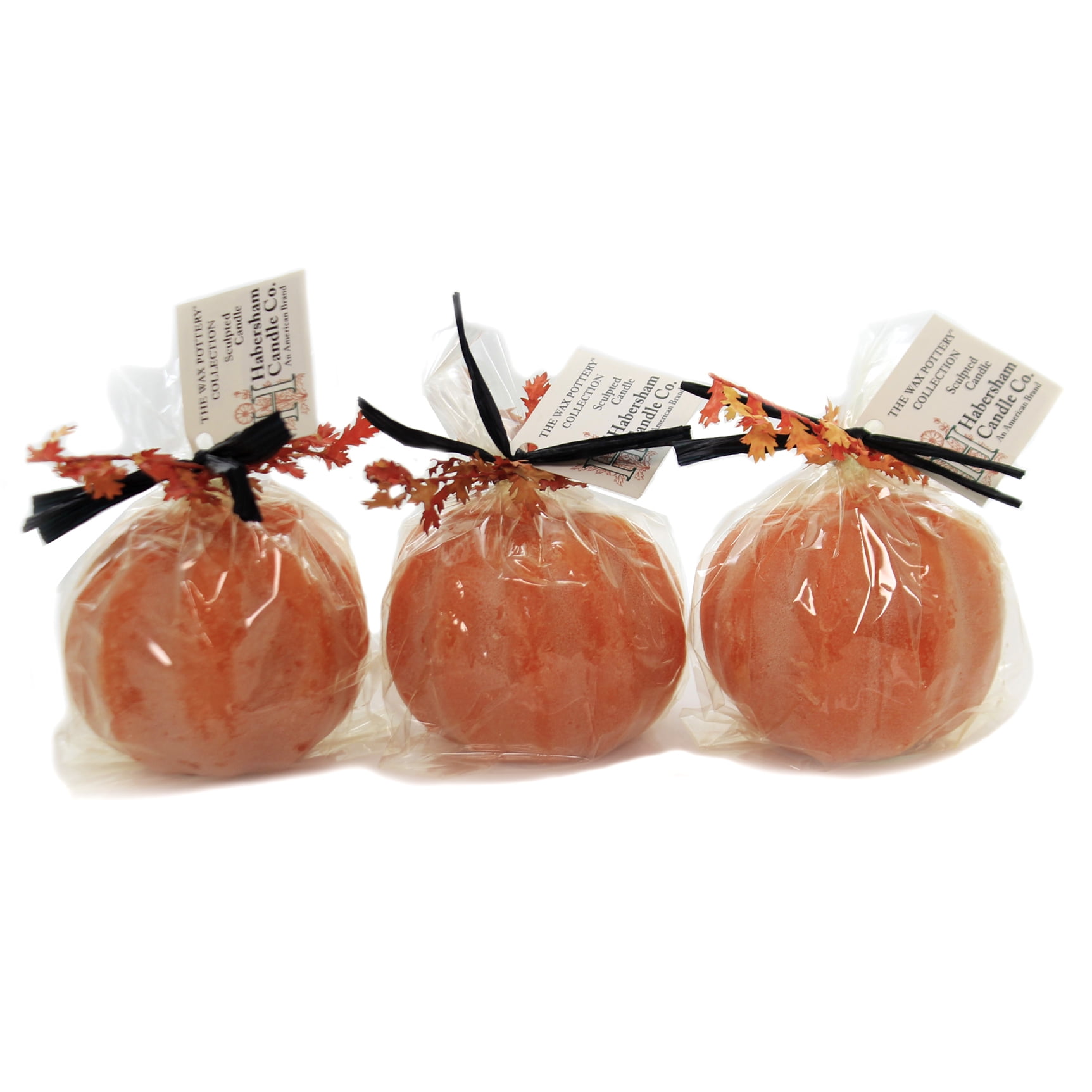 Habersham Candles SCULPTED PUMPKIN CANDLE Set Of 3 Fall Thanksgiving
