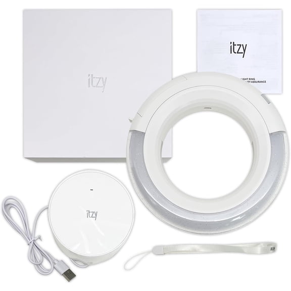 Habeti ITZY Lightstick Officail Light Ring Fan Cheering Light Stick with 5 Photocards