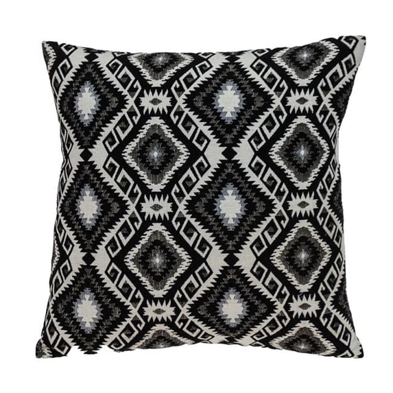 Habib Transitional Black Throw Pillow