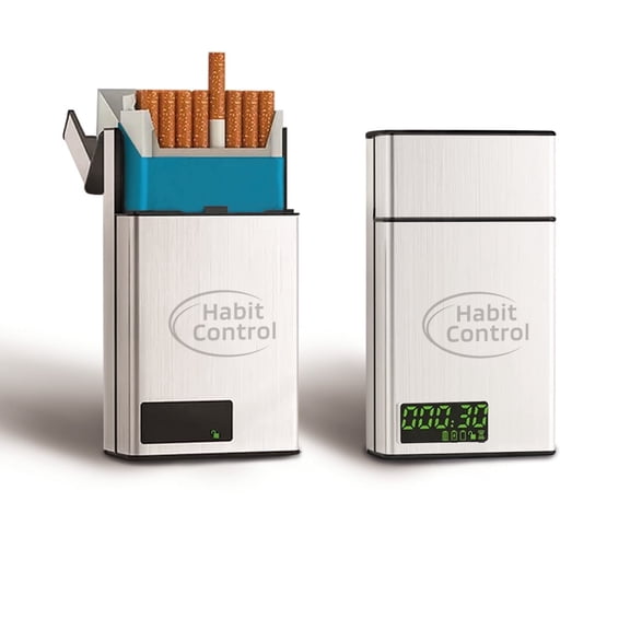Habit Control Cigarette Case with a Timer Lock - Portable Timed Cigarette Dispenser to Manage Access to Cigarettes - Time Lock Box for 84mm/3.3in King Size (Short) Cigarettes - Different Working Mode