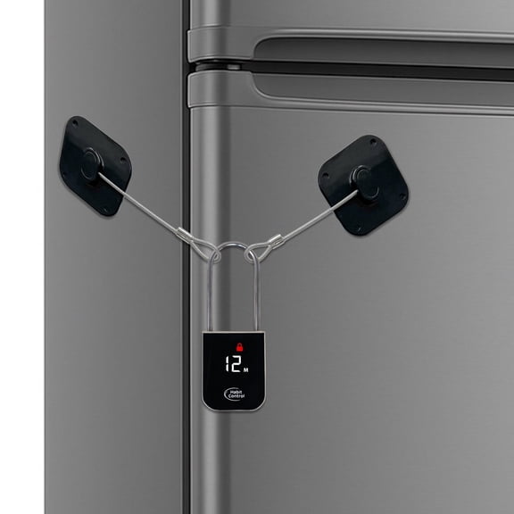 Habit Control Metal Timer Padlock - Timed Lock for Refrigerators, Kitchen Cabinets & Drawers - 100 Days Timer Pad Lock, Electronic Time Locker for Cell Phones, Snack, Food, Liquor, Video Games