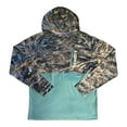 thumbnail image 1 of Habit Men's Gullhead Beach Hooded Performance Layer Long Sleeve Shirt (MO Elements Agua, XXL), 1 of 1