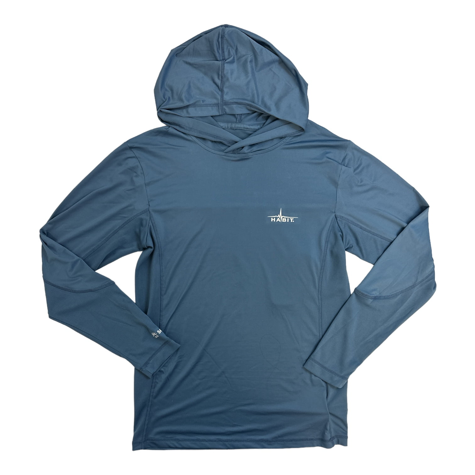 Habit Men's Hidden Cove Hooded Lightweight Performance Layer Shirt  (Moonlight Blue, S) 