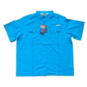 HABIT OUTDOORS Habit Men's Short Sleeve Blue Springs 40+ UPF Quick Dry River Shirt, TS10479 (Fresh Salmon, S)