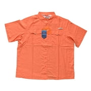 HABIT OUTDOORS Habit Men's Short Sleeve Blue Springs 40+ UPF Quick Dry River Shirt, TS10479 (Fresh Salmon, S)