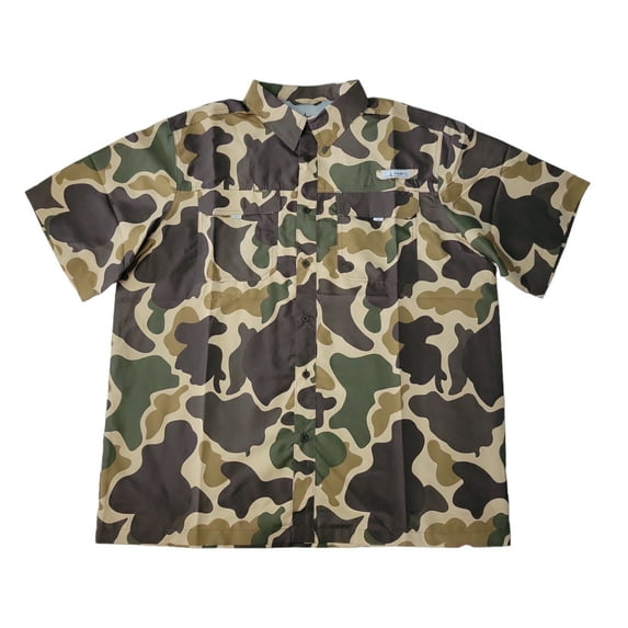 Habit Men's Short Sleeve Blue Springs 40+ UPF Quick Dry River Shirt, TS10479