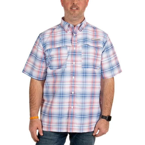 Habit Men's Short-Sleeve River Shirt in Blue Quartz, S