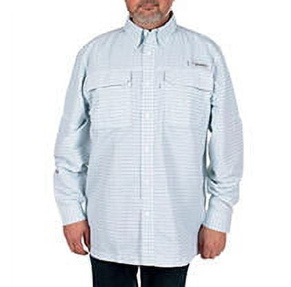 Habit Men's UPF 40 Button Down Long Sleeve Herring Lake River Fishing Shirt  (Dockside Check Mint Leaf, S)