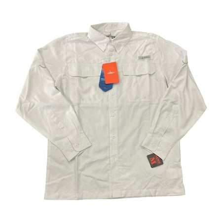 Habit Men's UPF 40+ Crayfish Creek Long Sleeve 40+ River Long Sleeve Shirt (Bright White, XXXL)