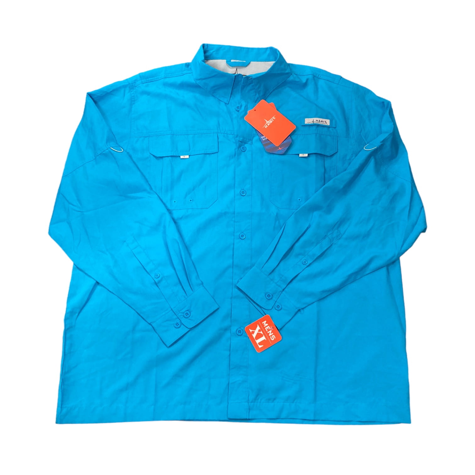 Chemise De Pêche Habit Homme 2XL Gris Ventilée UPF 40+ Manches Courtes TSLA