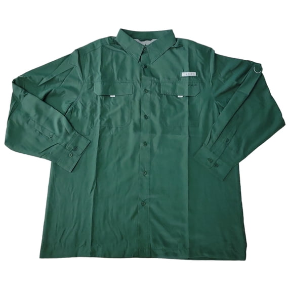 Habit Men's UPF 40+ UV Protection Blue Springs Long-Sleeve River Fishing Shirt (Pineneedle, XL)