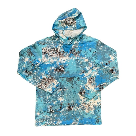 Habit Men's UPF 40+ UV Protection Moisture Wicking Hooded Performance Layer (Veil Camo, XL)