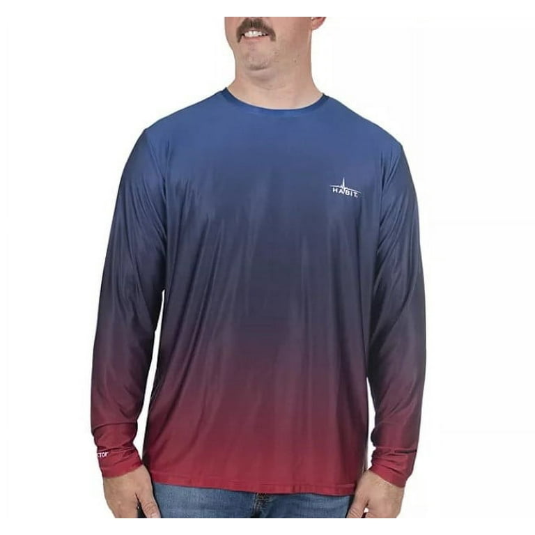 Habit Men's UPF 40+ Habit Waves Long Sleeve Hooded Fishing Shirt