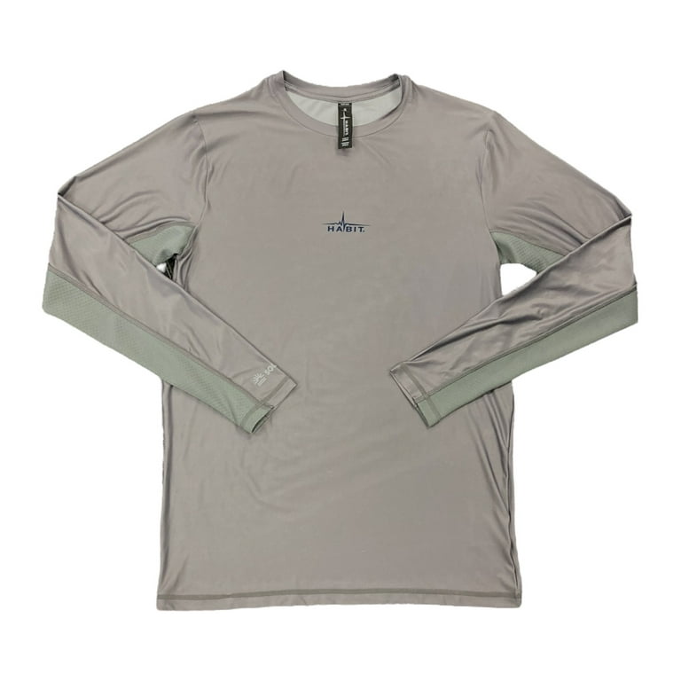 Habit NWT Men's 2XL Long Sleeve Fishing Shirt UPF 40+, Storm Green