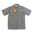 thumbnail image 1 of Habit Men's UPF40+ Crayfish Creek Short Sleeve River Shirt (Inshore Plaid/Maritime Blue, S), 1 of 3