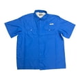 thumbnail image 1 of Habit Men's UPF40+ Crayfish Creek Short Sleeve River Shirt (Lapis Blue, M), 1 of 2