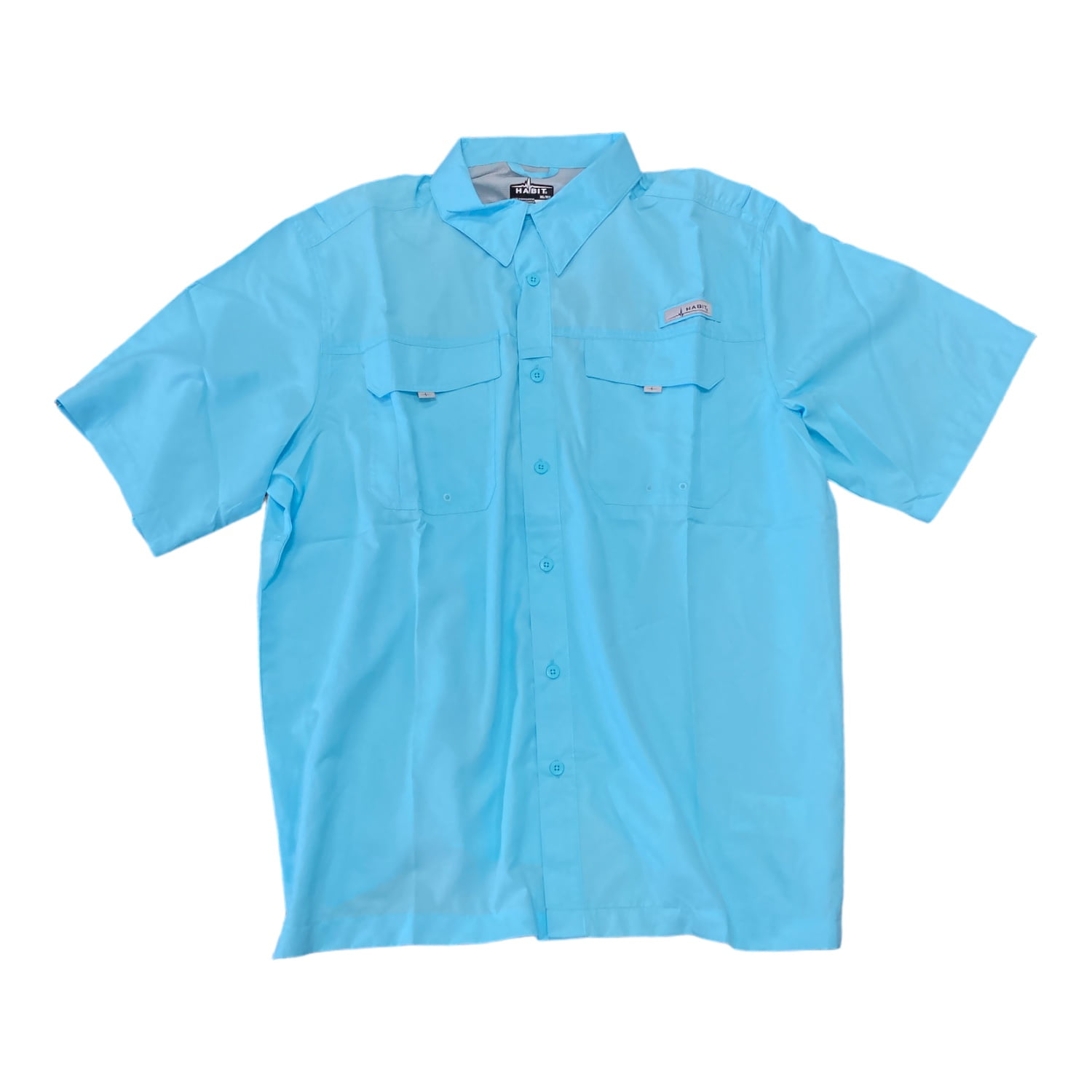 Habit Men's UPF40+ Crayfish Creek Short Sleeve River Shirt (Micro Chip, M)  