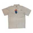 thumbnail image 1 of Habit Men's UPF40+ Herring Lake Short Sleeve River Shirt (Dockside Peacoat Cardinal, S), 1 of 2