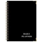 Habit Tracking Notebook, Undated Goal Setting Journal, Daily Reflection Log for Fitness Reading Work, Portable A5 Dot Grid Planner with Ribbon Bookmark, A Notebook