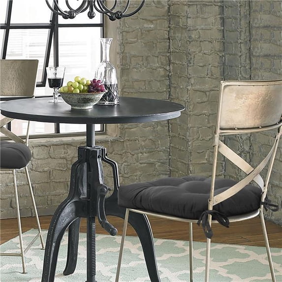 Habitat TUFTED CHAIR PAD PACK OF 2 15 x 15 BLACK