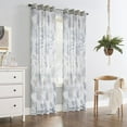thumbnail image 1 of Habitat Alba Sheer Botanical Leaf Design Touch of Nature to Your Home or Office Grommet Curtain Panel 52" x 84" Taupe, 1 of 5