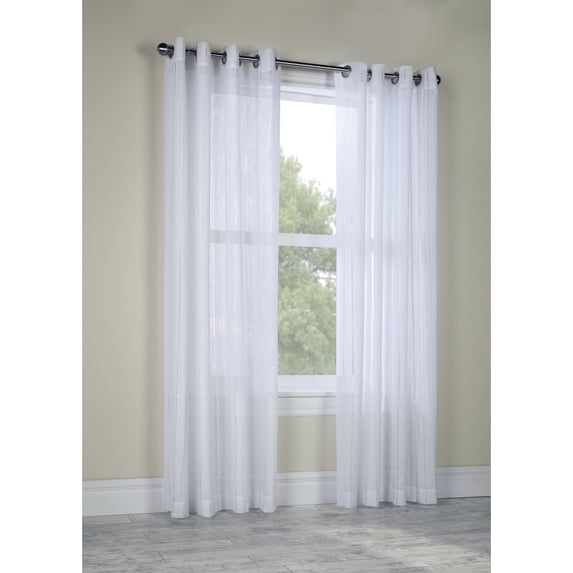 Habitat 52 x 84 in. Broadway Sheer Grommet Curtain Panel, White