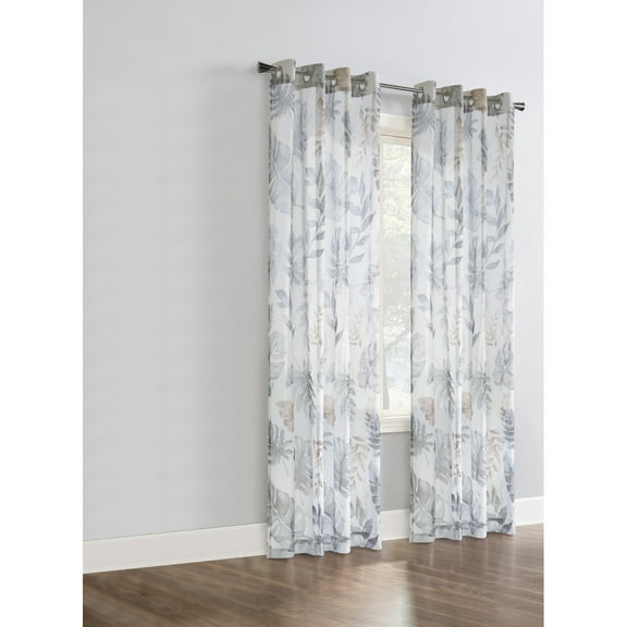 Habitat 52 x 95 in. Alba Sheer Grommet Curtain Panel, Taupe