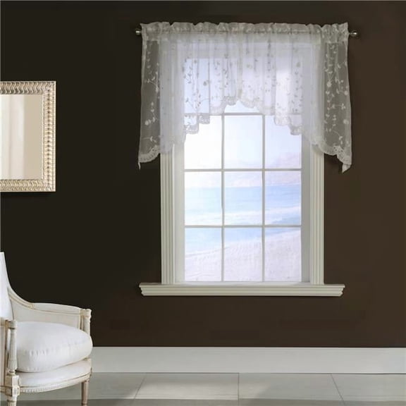 Commonwealth Grandeur 80" Pole Top Swag in White