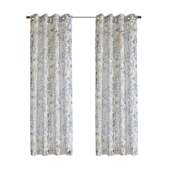 Habitat Audrey Sheer Grommet Curtain Panel 52 x 63 in Multi